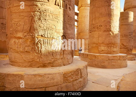 Egypte - Temple de Karnak, salle hypostyle, Luxor, Egypt Banque D'Images