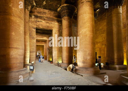 L'Egypte - Edfou, Temple d'Horus Banque D'Images