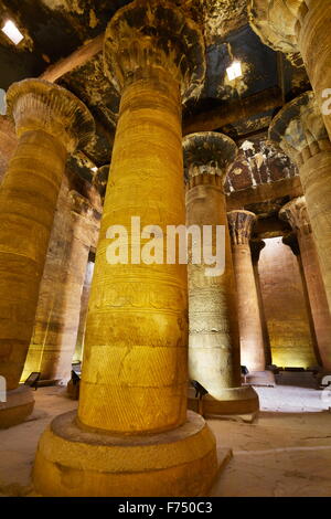 L'Egypte - Edfou, Temple d'Horus Banque D'Images