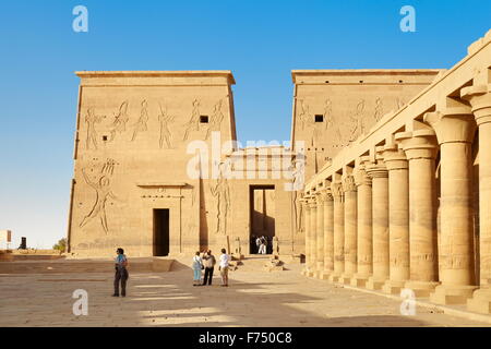 Egypte - l'île de Philae, Temple d'Isis, l'UNESCO Banque D'Images
