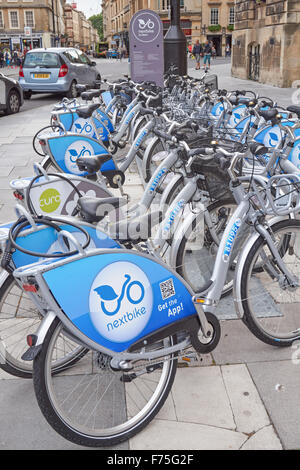 Location de vélo Nextbike à Bath, Somerset, Angleterre Royaume-Uni UK Banque D'Images