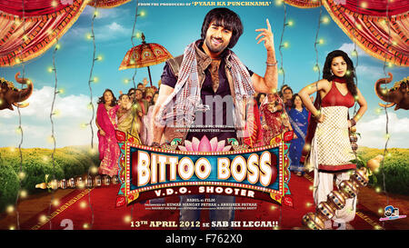 Affiche de film hindi de Bittoo Boss, Inde Banque D'Images