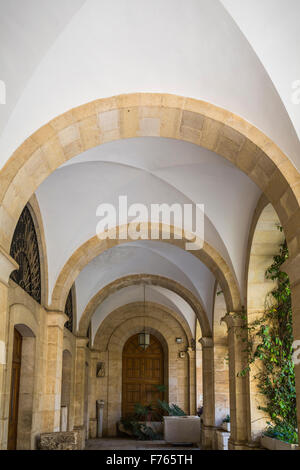 L'extérieur de l'église de condamnation le long de la Via Dolorosa complexe dans la vieille ville de Jérusalem, Israël, Moyen Orient. Banque D'Images