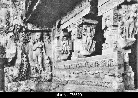 Les grottes d'Ellora, aurangabad, Maharashtra, Inde, Asie Banque D'Images