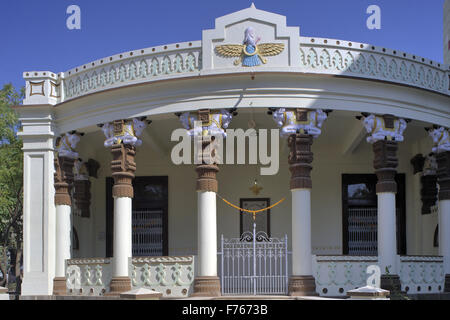 Temple feu zoroastrien, Jamanagar Parsi Agyari, temple Parsi, colonie de Patrakar, Jamnagar,Gujarat, Inde, Asie Banque D'Images