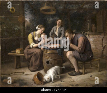 Jan Steen - Prière avant le repas Banque D'Images