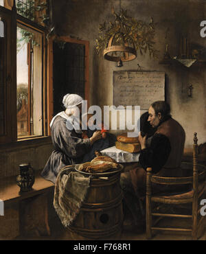 Jan Steen - La prière avant le repas Banque D'Images