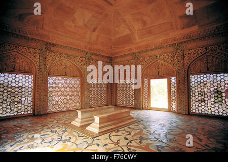 Itmad ud daulah tombe des cénotaphes, Agra, Uttar Pradesh, Inde, Asie Banque D'Images