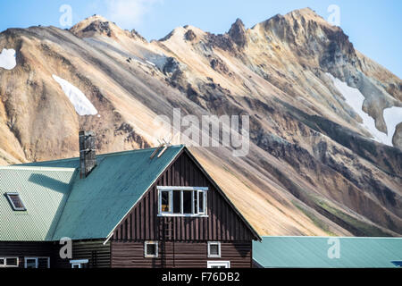 Zone de Camp, Landmannalaugar Islande Highlands Banque D'Images