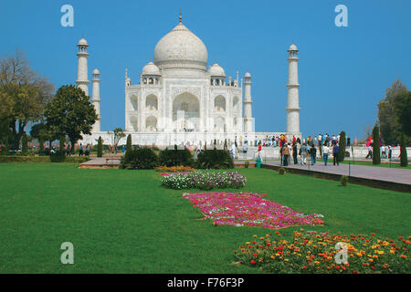 Taj Mahal, Agra, Delhi, Inde, Asie Banque D'Images