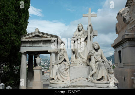 Cimetière Colline du Château, Nice, France. Banque D'Images