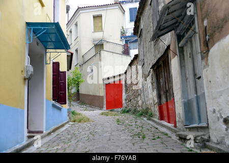 Village grec typique avec couleurs house Banque D'Images