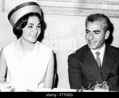 Mohammed Reza Pahlavi et Farah Diba,Téhéran,Iran,1959 Banque D'Images