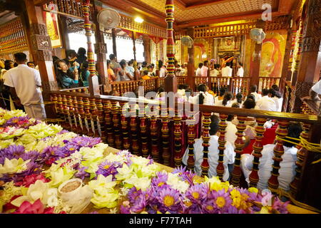 Sri Lanka - Kandy, Temple de la dent, le Sri Dalada Maligawa, sanctuaire bouddhiste, UNESCO World Heritage Site, Banque D'Images
