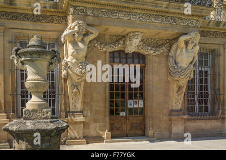 Les atlantes, Pavillon Vendôme, Aix en Provence, France Banque D'Images