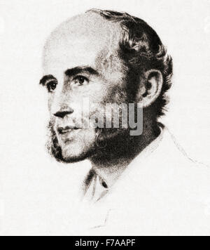John Richard Green, 1837 -1883. L'historien anglais. D'après un dessin de F. Sandys. Banque D'Images