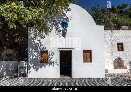 Blanc typique chapelle orthodoxe grecque sur l'Île Kos Banque D'Images