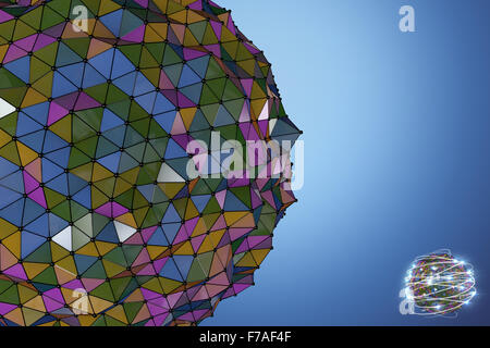 Résumé fond polygones colorés de blanc et de l'AVC Banque D'Images