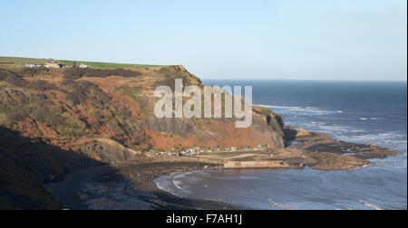 Vue panoramique de Port Mulgrave, North Yorkshire, England, UK Banque D'Images