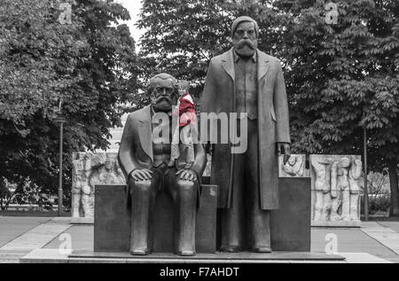 Marx Engels forum : le monument à Marx et Engels (Berlin) Banque D'Images