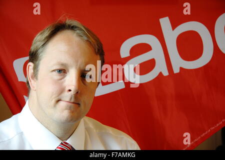 Toby Perkins du parti travailliste. Député de Chesterfield, Derbyshire depuis 2010. Banque D'Images