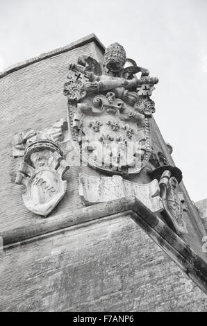 L'on voit ici est le mur extérieur autour de Cité du Vatican à Rome, Italie. Banque D'Images