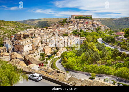Ragusa Ibla (ville basse), Sicile, Italie l'UNESCO Banque D'Images