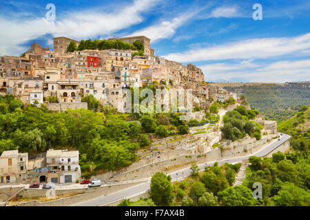 Ragusa Ibla (ville basse), Sicile, Italie l'UNESCO Banque D'Images