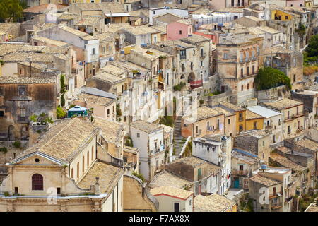 Ragusa Ibla (ville basse), en Sicile (Sicilia), Italie l'UNESCO Banque D'Images