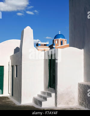 Grèce, Santorin, OAI, Eglise du Dôme bleu Banque D'Images