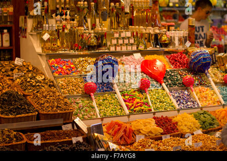 Collecte de bonbons à Barcelone Banque D'Images