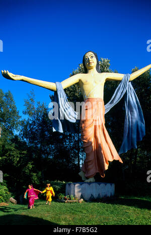 Seigneur Chaitanya (Vishnu) Statue de Hare Krishna ISKCON Temple, Burnaby, BC, British Columbia, Canada Banque D'Images