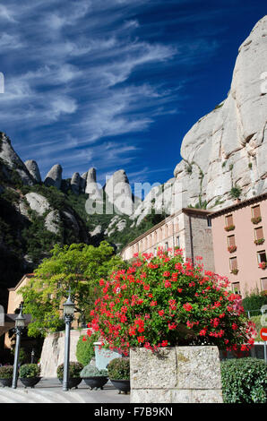 Santa Maria de Montserrat, abbaye bénédictine,catalunya Banque D'Images