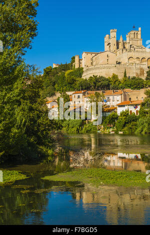 La Cathédrale Saint Nazaire, Béziers, France, Languedoc Roussillon Banque D'Images