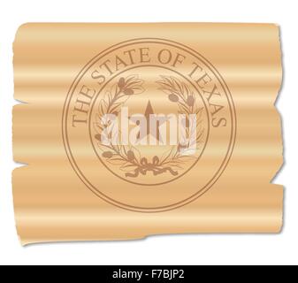 Une marque de la Texas State joint sur un fond de bois Illustration de Vecteur