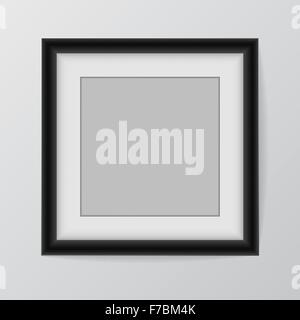 Cadre photo blanc modèle hanging on wall Illustration de Vecteur
