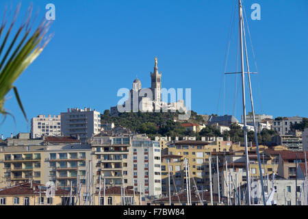 Vue sur le château à Marseille, France Banque D'Images