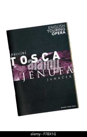 Pour le programme 2006 English Touring Opera production de Tosca de Puccini et Jenufa de Janacek au London Coliseum. Banque D'Images