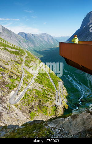 Route de haute montagne Trollstigen, Norvège Banque D'Images