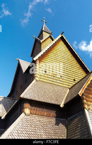 Église de Heddal Stave, Sogn og Fjordane, Norvège Banque D'Images