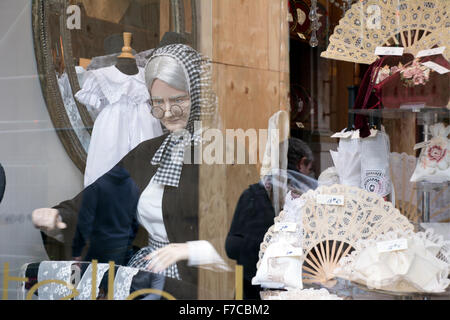 Vitrine de dentelle, Bruxelles, Belgique Banque D'Images