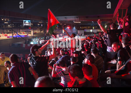 Red Bull dérive Parking UAE Dubai Meydan Final Banque D'Images