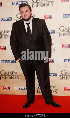 Mar 18, 2015 - Londres, Angleterre, Royaume-Uni - John Bradley assistant à Game of Thrones Saison 5 Première Mondiale, la Tour de Londres Banque D'Images