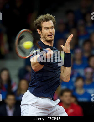 Gand, Belgique, le 29 novembre 2015, la finale de la Coupe Davis, Belgium-Great la Grande-Bretagne, troisième jour, Andy Murray (GBR) Photo : Tennisimages/Henk Koster/Alamy Live News Banque D'Images