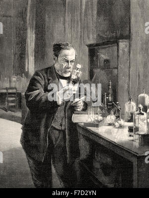 Louis Pasteur, 1822-1895, un chimiste et microbiologiste français Banque D'Images