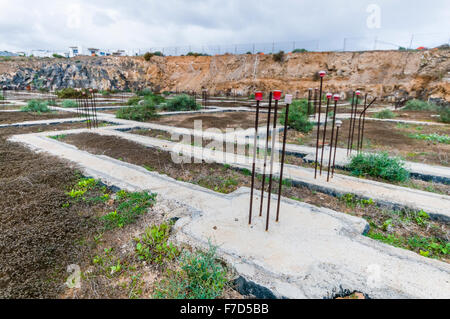 Site bâtiment abandonné à Costa Teguise, Lanzarote. Banque D'Images