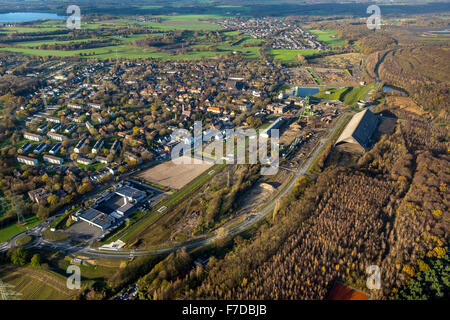 Station d'incendie et de secours, les pompiers, le Hünxer Dinslaken road, ancien terrain de charbon Lohberg, Dinslaken, la Ruhr, Banque D'Images