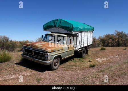 Vieux pick up Ford rouillé, enregistrés en Argentine. Banque D'Images