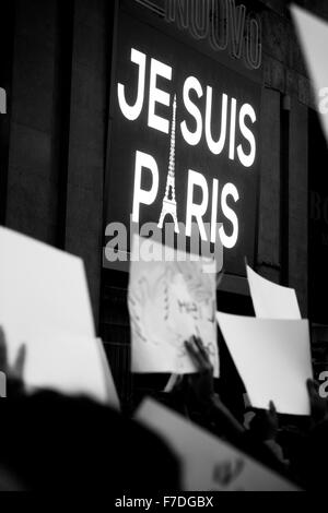 Milan, Italie. 22 novembre, 2015. Manifestation publique pour protester contre Isis Banque D'Images