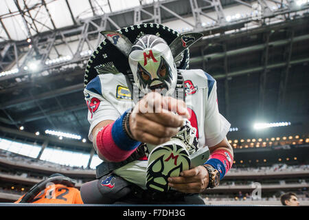 Houston, Texas, USA. 29 Nov, 2015. Un ventilateur des Houston Texans NFL avant un match entre les Houston Texans et les New Orleans Saints à NRG Stadium à Houston, TX, le 29 novembre, 2015. Credit : Trask Smith/ZUMA/Alamy Fil Live News Banque D'Images